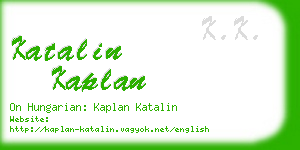 katalin kaplan business card